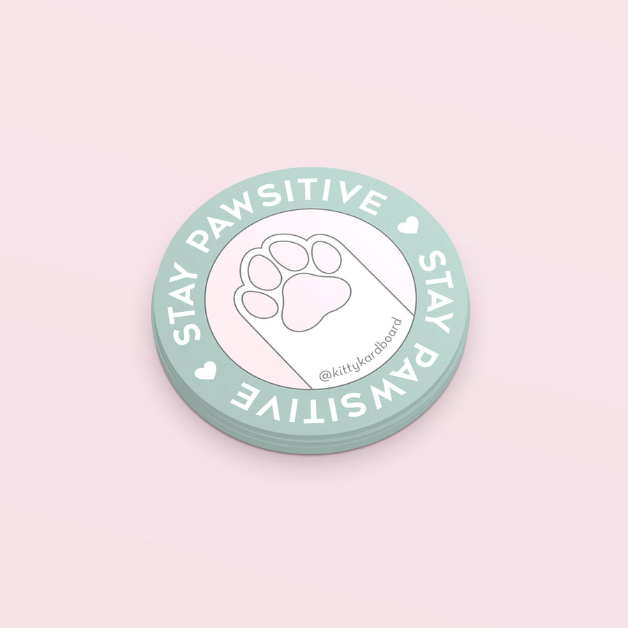 'Stay Pawsitive' Sticker