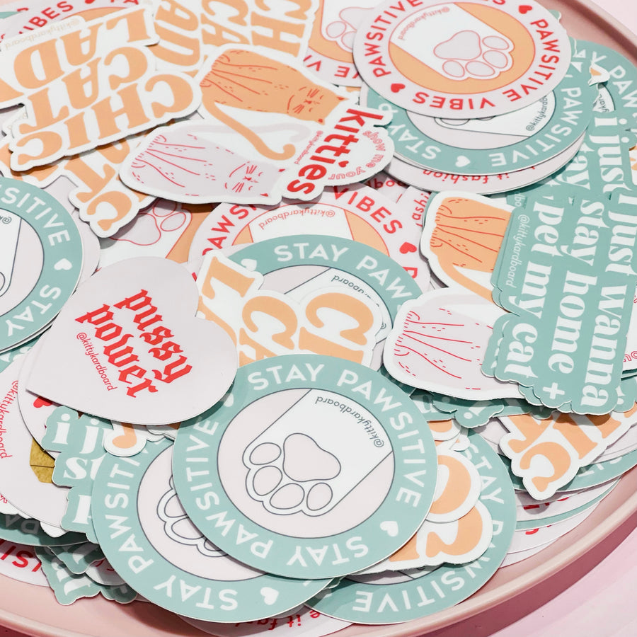 'Just Wanna Stay Home & Pet My Cat' Sticker