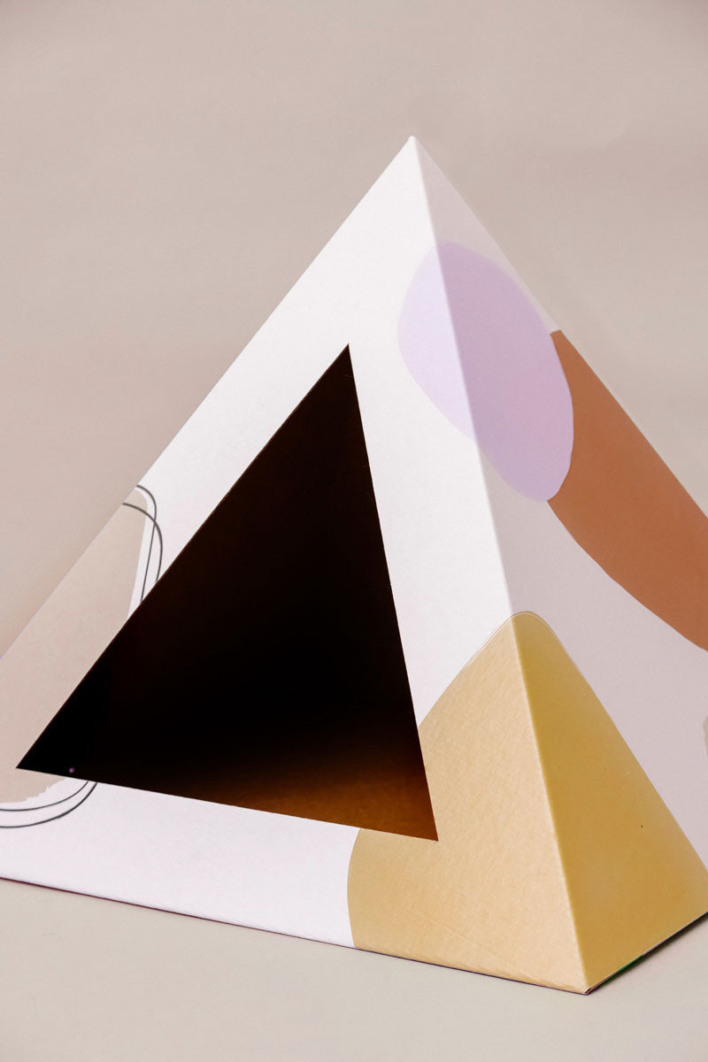 'Abstract' Cardboard Cat Pyramid